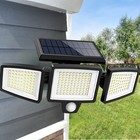 2x 210led Solar Power Light Outdoor Garden Pir Motion Sensor Security Flood Lamp