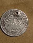 1887 H Nicaragua 5 Centavos Silver holed 