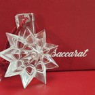 Baccarat Crystal Star Christmas Ornament Clear Noel Snowflake Holiday Decor