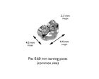 14k White Gold Replacement Earring Backs  1 Pair 