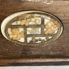 Vintage Recipe Box Wood W  Dried Seeds And Beans Teak Organizer Box