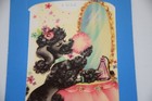 Vtg Meyercord French Anthropomorphic Black Poodle Decal 1950s-1960s  