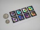 Hibiscus Set Of 8 Etched Dichroic Glass  ea25  Cbs Coe 90 Fusing Supply