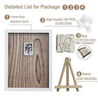 Wedding Guest Book  Drop Top Frame Sign Book With 100pcs Wooden Hearts  Ideal   