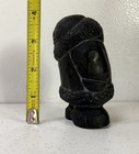 Vintage Alaska Inuit Indian Black Soap Stone Carving 4  Figurine Collectible