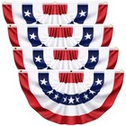 4 Pack 250th Anniversary Usa Pleated Half Fan Bunting Flags  4pc-flag-1 5 3ft