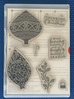Stampin    Up  Embellished Ornaments 7 Piece Rubber Stamp Set Christmas Retired
