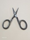 Antique Fancy Victorian Sterling Silver Sewing Scissors Marked On Both Sides