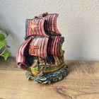 Vintage Sailing Ship Pirate Ship Nautical Plaque Bookend Decor