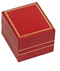 Wholesale 48 Classic Red Leatherette Ring Jewelry Display Gift Boxes