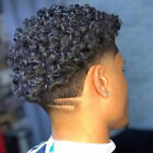 Men s Toupee Full Skin 100  Remy Human Hair Natural Curly Hair Replacements Unit