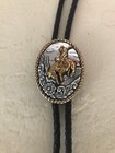 Vintage Western Cowboy Rodeo Rider Bucking Bronco Horse Neck Bolo Tie