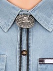 Western Bolo Tie For Men Native American Longhorn Cowboy Hat Bolo Tie Silver