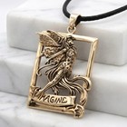 Bronze Fairy Pendant - 24  Faerie Necklace Jewelry By Amy Brown