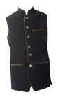 New Premium Oktoberfest Trachten Black Vest Waistcoat Lederhosen Bavarian German