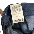 Vintage Round House Youth Blue Denim Railroad Cap Made In Usa Conductor Hat Nwt