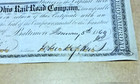 1 5 - 1860 Johns Hopkins Signed B o Railroad Stock Certificate Hospital Founder