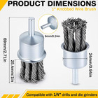 10 Pack 1  Twist Knotted Wire End Brush 1 4 Inch Shank  20000 Rpm