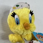 Vintage 1998 Looney Tunes Tweety Bird Plush Stuffed Animal Painter Artist Style