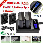 2x Battery For Nikon En-el15 a  d850 D7500 D750 D810 D7200 D7000 D7100   Charger