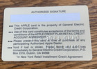 Rare Vintage Original 1984 Apple Credit Card Black W  Rainbow Striped Apple Logo