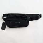 New Nwt Hurley Peak Belt Bag Black Nylon Crossbody Waist Pack