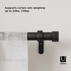 Umbra Mix   Match Cappa 1  Adjustable Curtain Rod 72 To 144 In Black