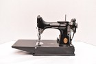 1937 Singer 221 Featherweight Sewing Machine W Pedal   Case Vintage Scroll Face-