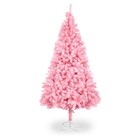      6ft Pink Christmas Tree Full   Lush 1000 Tips Upgraded Wide Metal Stand     