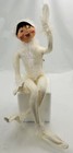 Vtg 1998 Annalee Dolls White Frosty New Years Posable Elf Pixie 22  T Christmas 