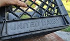 Vintage 1990s United Dairy Milk Crate - Square Black Plastic 12    X 12    X 11   