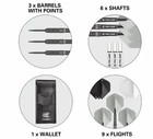 Target Darts Ares 22g Steel Tip Darts Bundle - 6 Shafts   9 Flights   Case