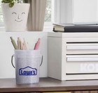 Lowe   s Mini Bucket  Silver Glitter With Lid  X5