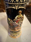 Antique Vintage Large German Beer Stein 5l Pewter Lid
