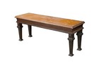 Antique Victorian English Tudor Oak Foyer Hall Entry Piano Bench 48 