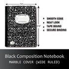 12 Pack Note Books Composition Wide Ruled Book 100 Sheet 200 Page Back To School