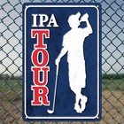 Ipa Tour Golfer Drinking Beer Vintage Metal Tin Sign Golf Bar Man Cave Wall Dec