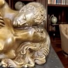 Vintage Bronze Sculpture Statue Woman Marble Deco J patoue Rare Decor Man Rare 