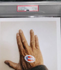 Signed Leonard Nimoy Photo Star Trek 8x10 Spock Vulcan Salute  i Voted  Auto Psa