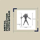 Metal Predator With Spear   Handcrafted Metal Model W  Screws Bolts   Bits