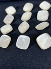 12 Vintage Antique Old Stock Faux Small Mother Of Pearl Mop Shank Buttons 1 2   