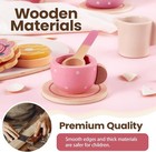 Pretend Play Princess Tea Party Set For 3 4 5 6   Year Old Wooden Kitchen Play F