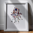 1995 Atlanta Braves World Series Champions 8x10 Print Collage Baseball Poster