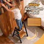 Hbtower Step Ladder lightweight Aluminum Folding Step Stool With Anti-slip Wide
