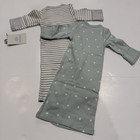 Baby 2pk Basic Nightgown - Cloud Island Gray Preemie