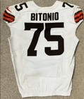 Browns Joel Bitonio 2023 Game Worn Photomatched Jersey W Captains   Jb Patches 