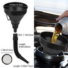 10pcs Plastic Long Neck snap Funnel flexible Right Angle wide Mouth Fuel Funnels