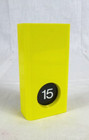 Vtg 70s Pop Art Yellow Plastic Perpetual Flip Calendar Made In Italy 3 75  H