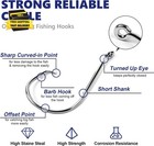 Circle Hooks Fishing Hooks 2x Strong Offset Circle Hooks Saltwater Black High Ca