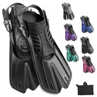 Diving Fins Snorkeling Gear For Adults L xl  men 9-13   Women 10-14  Black